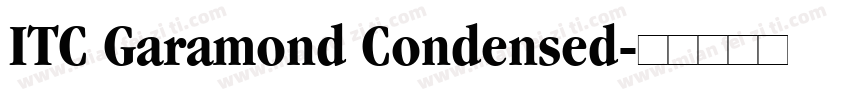 ITC Garamond Condensed字体转换
